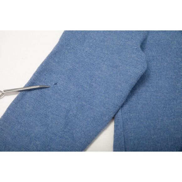 Jim Naatz by Vineyard Vines Sweater Men Medium Blue Merino Wool 1/4 Zip Pullover - Picture 5 of 12